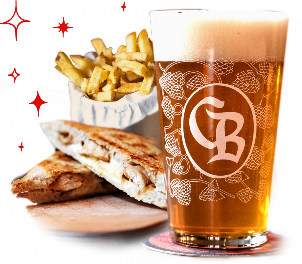 Un croque, des frites maison et une bière délicieuse !